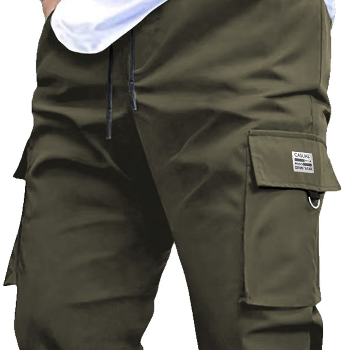 Men's Lightweight Technical Cargo Pants with Drawstring Waist, D-Ring & Large Flap Pockets Mune Fashion