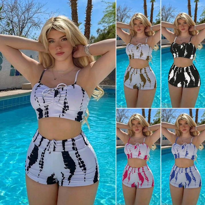 Women Two-Piece Swimwear Set with Playful Knot Design Mune Fashion