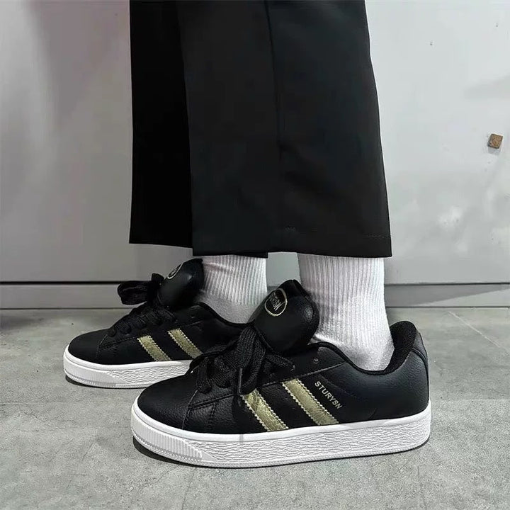Ladies Sporty Sneakers with Classic Stripe Design Mune Fashion