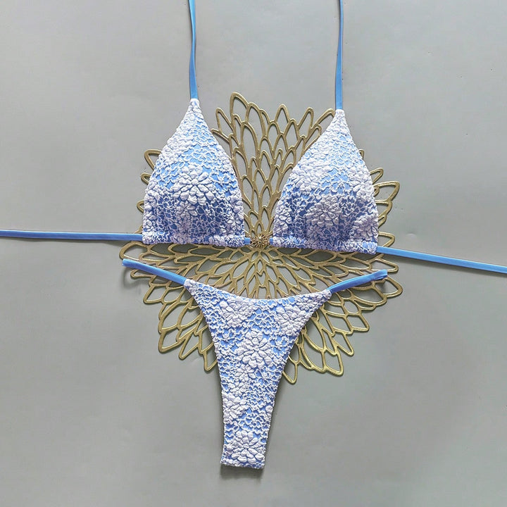 Women's triangle bikini with textured crochet look Mune Fashion