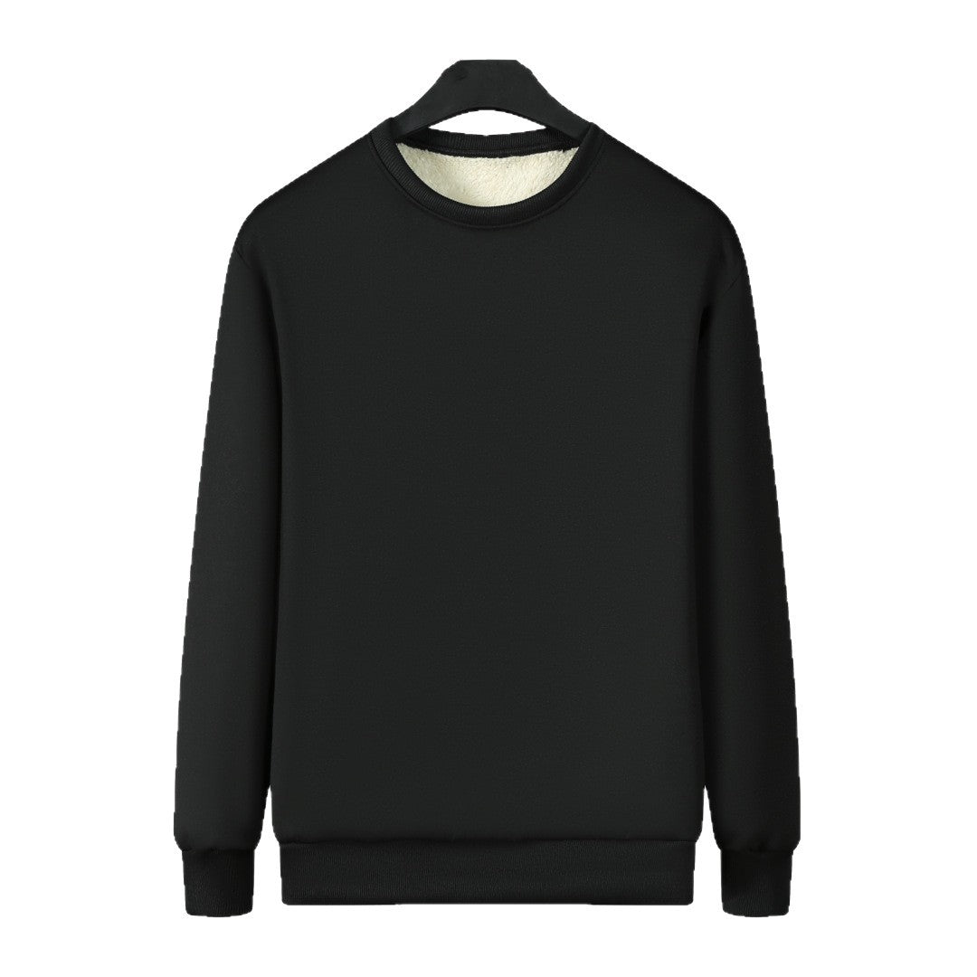 Men's Lined Crew Neck Sweatshirt with Teddy Lining & Ribbed Cuffs Mune Fashion