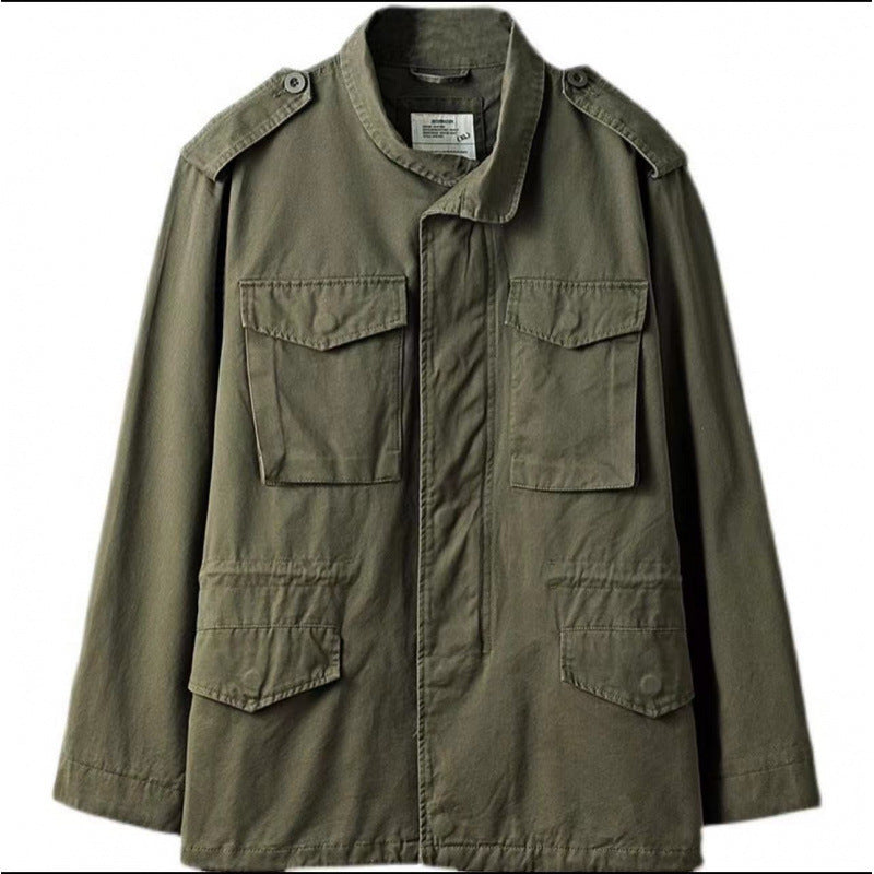 Men's field jacket in military style with epaulettes Mune Fashion
