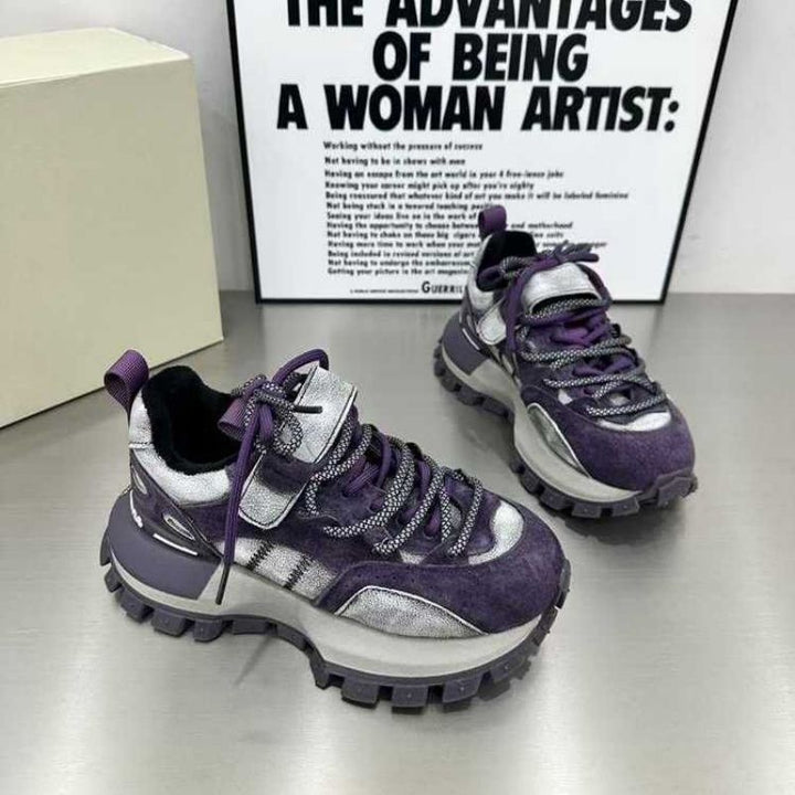 Women's sporty sneakers with non-slip profile sole and breathable upper material Mune Fashion