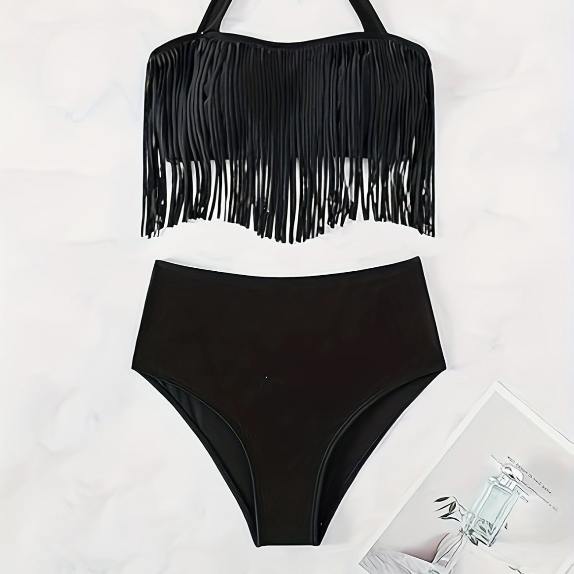 Women's bikini set with fringed top and high-waisted bottom Mune Fashion