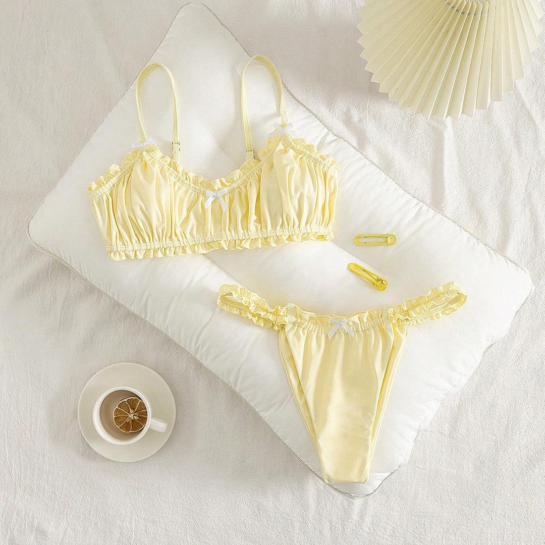 Women's Ruffle Top Bikini with Charming Bow Details Mune Fashion