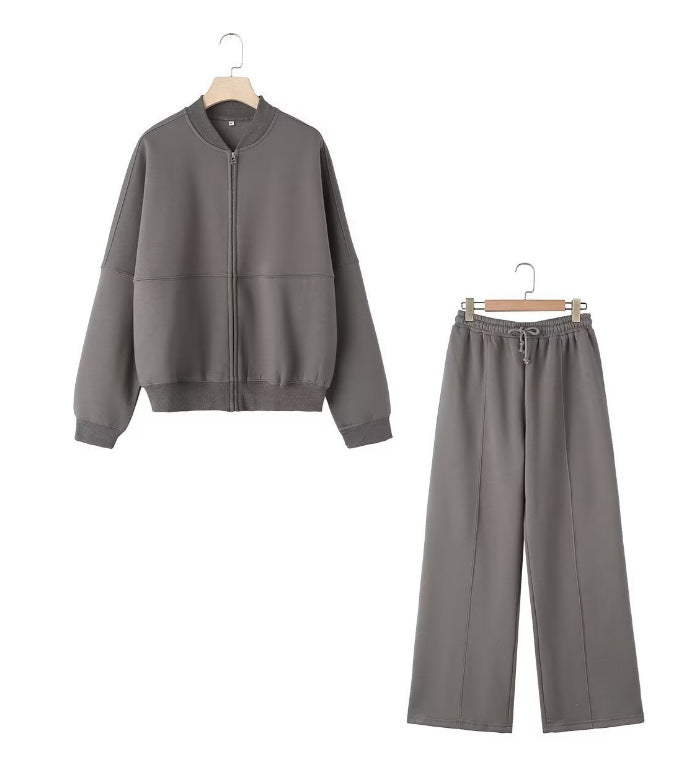 Women's 300+ minimalist Oversize Bomber jacket with full zipper and ribbed cuffs Mune Fashion