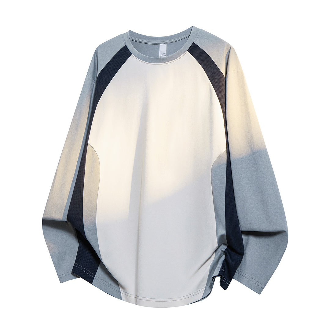 Men's Oversized Performance Long Sleeve Shirt with Raglan Sleeves and Mesh Inserts Mune Fashion