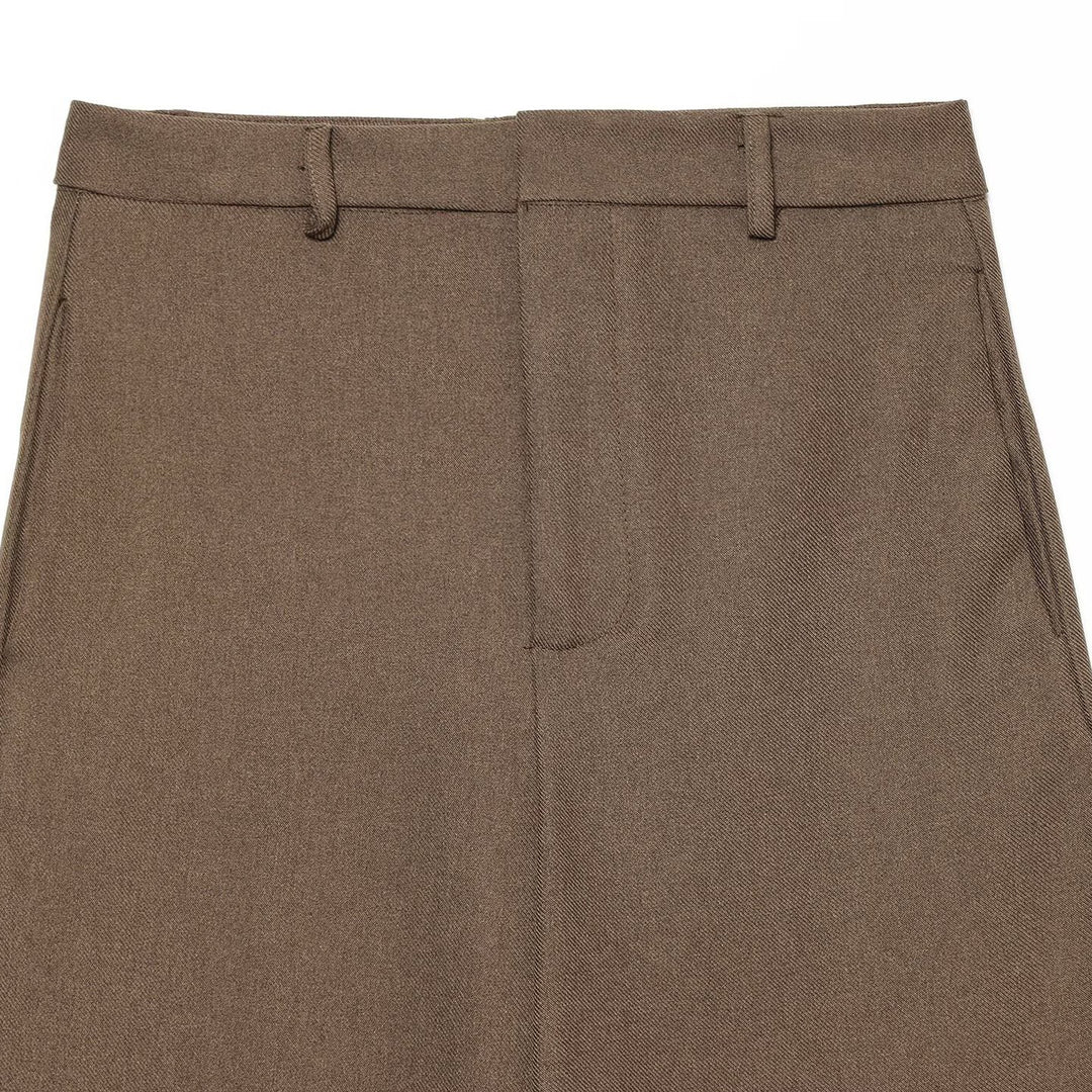 Women's high-waisted tapered wool-look fabric trousers with crease and slim ankle fit Mune Fashion