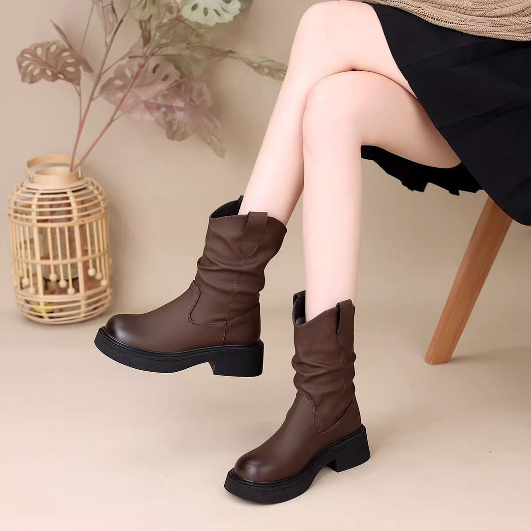 Women Stylish Ankle Boots Mune Fashion