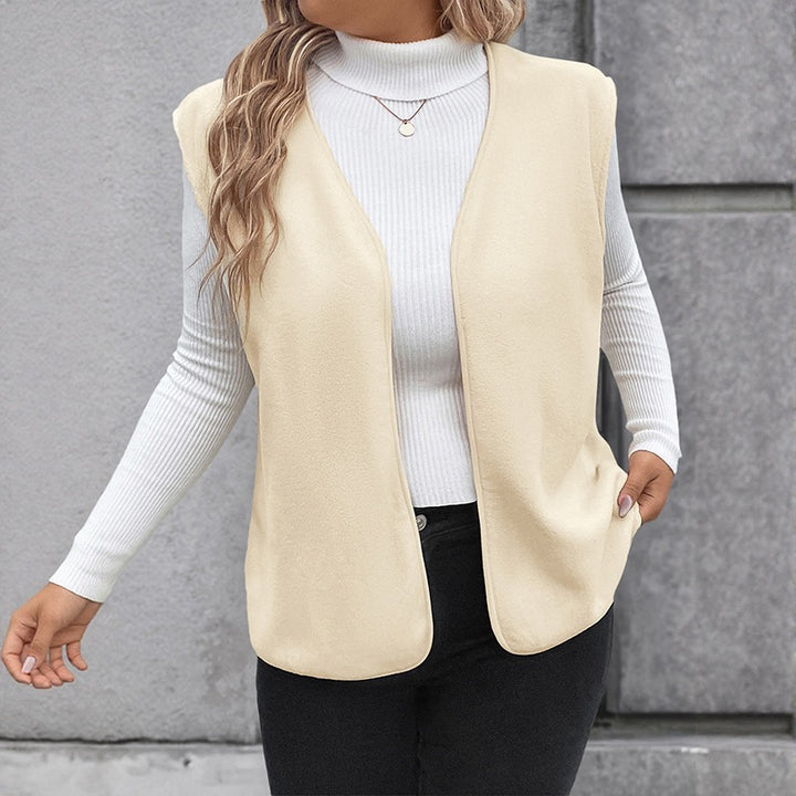 Ladies Elegant Sleeveless Blazer Top Mune Fashion
