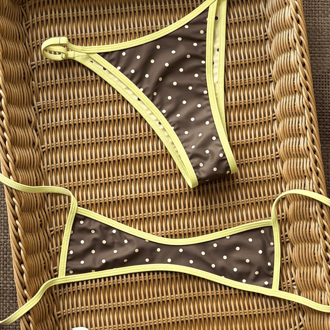 Ladies Fashionable Slip Bikini with Trendy Dots Mune Fashion