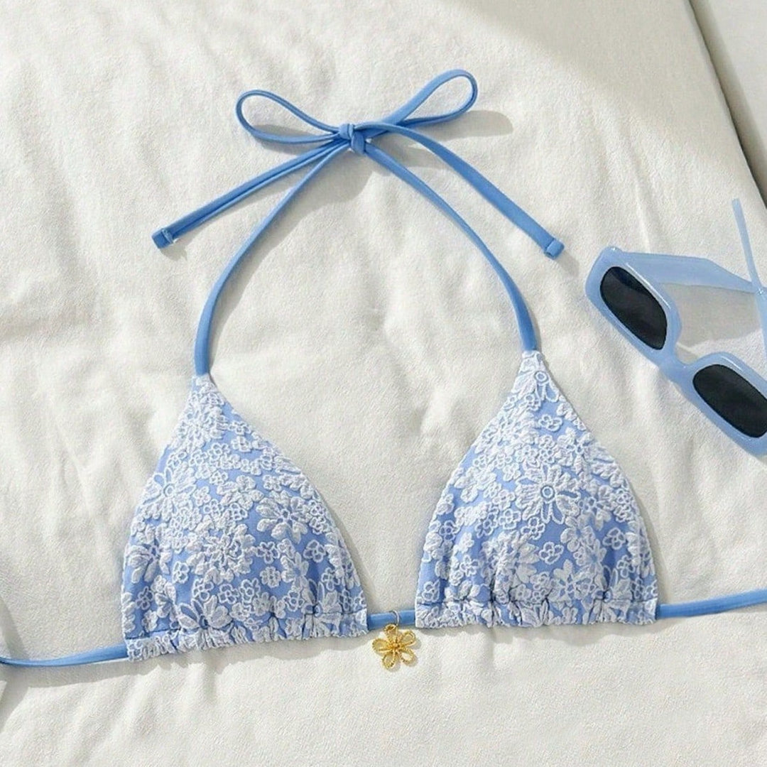 Women Flower-Decorated Bikini Set Mune Fashion