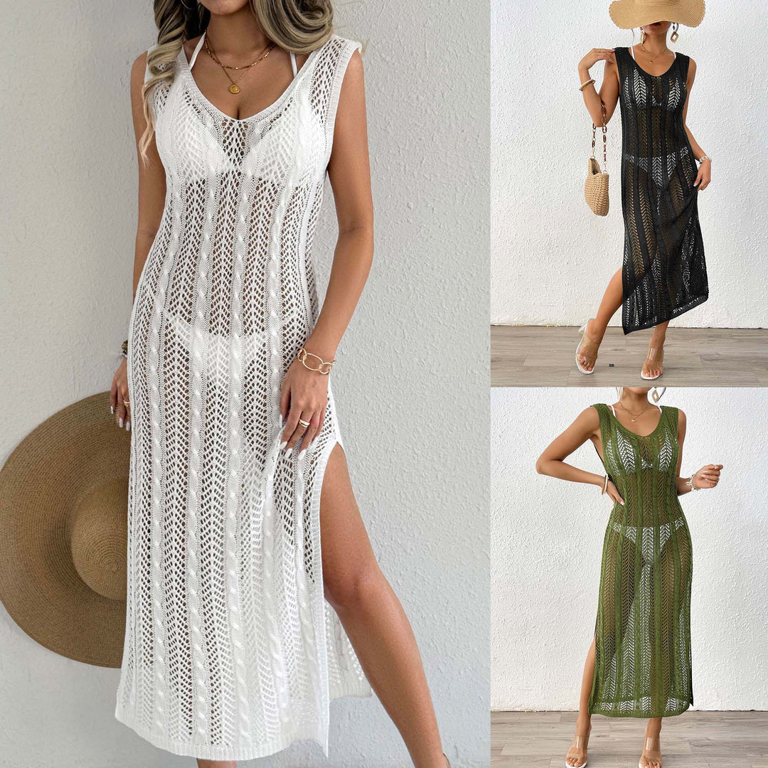 Women elegant crochet sarong with transparent design Mune Fashion