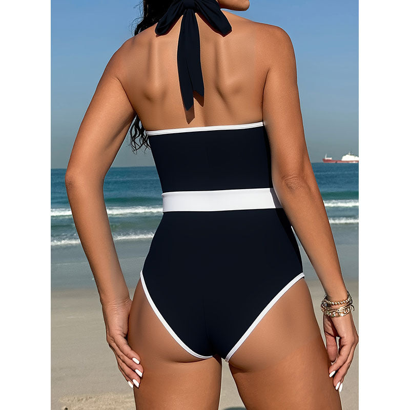 Women’s Sporty One-Piece Swimsuit with Belt Mune Fashion