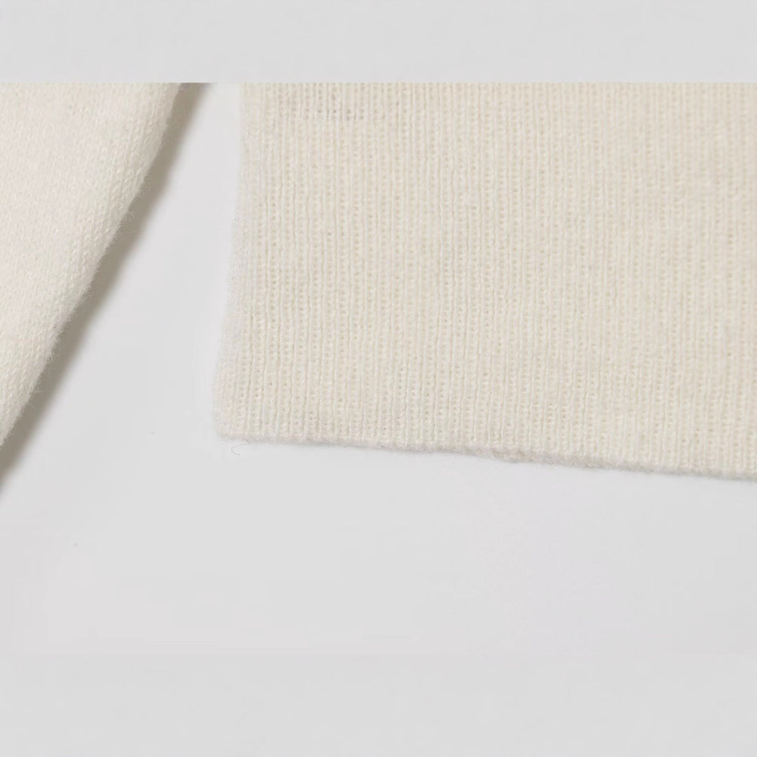 Women's Oversized Off-Shoulder Cropped Sweater with Balloon Sleeves Mune Fashion