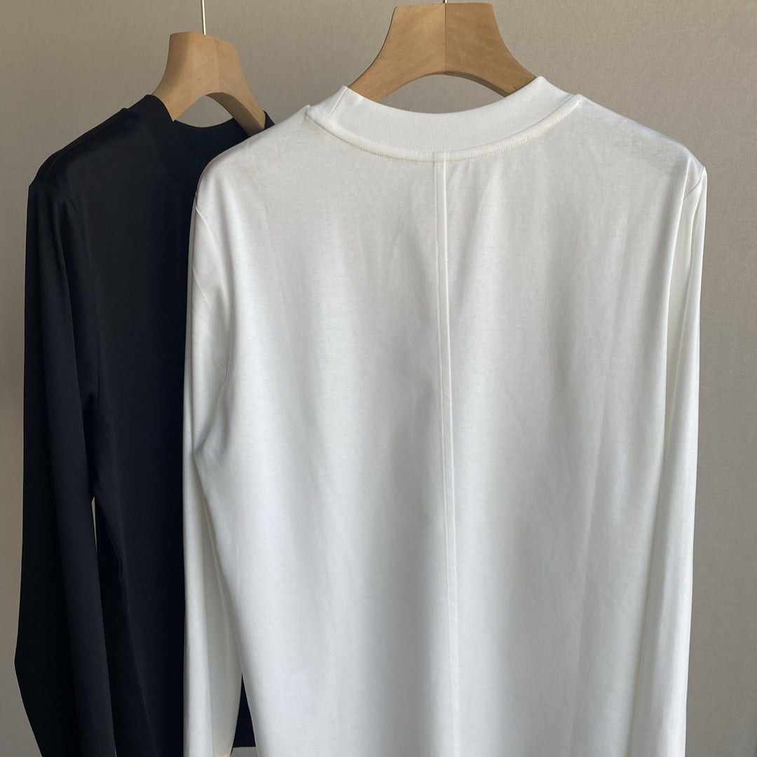 Women Long Sleeve Shirt with Elegant Cut Mune Fashion