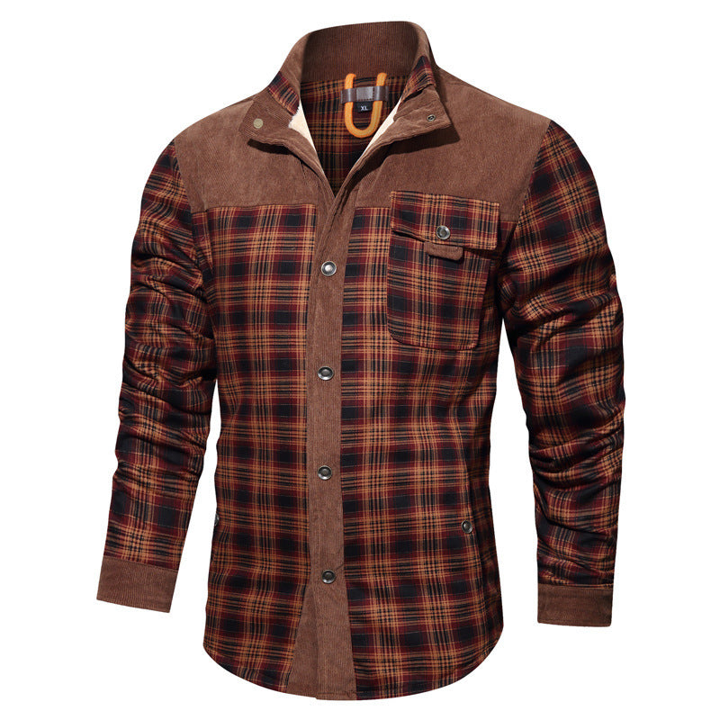 Men's Checkered Shirt Jacket Mune Fashion