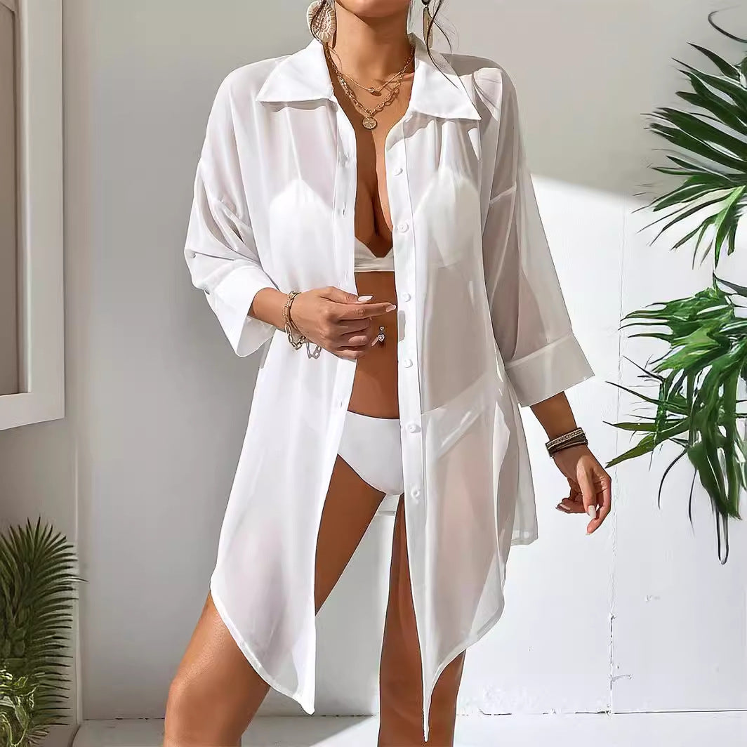 Ladies transparent beach cover-up Mune Fashion