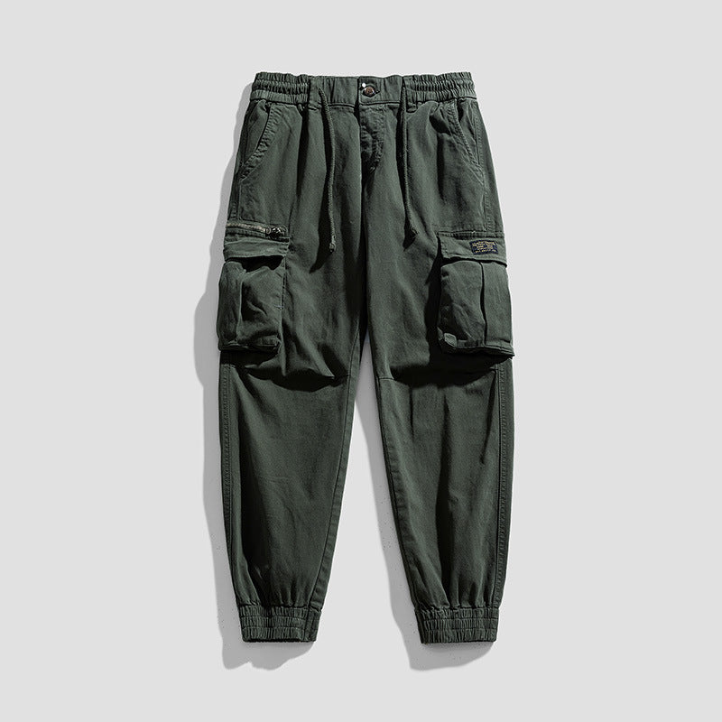 Herren Cargo-Joggerhose aus Baumwollmix mit Elastischem Tunnelzugbund und Multifach‑Taschen Mune Fashion