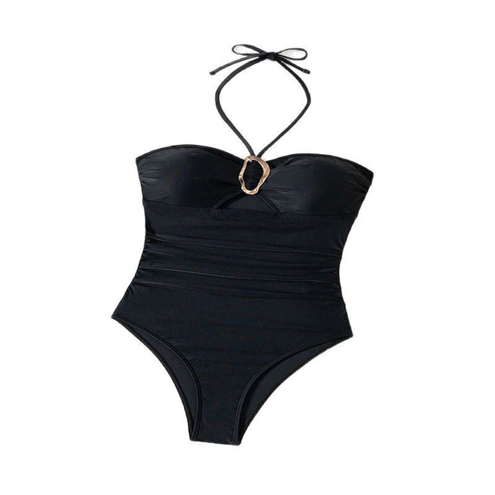 Women's One-Piece Swimsuit with Cut-Out and Elegant Jewelry Detail Mune Fashion