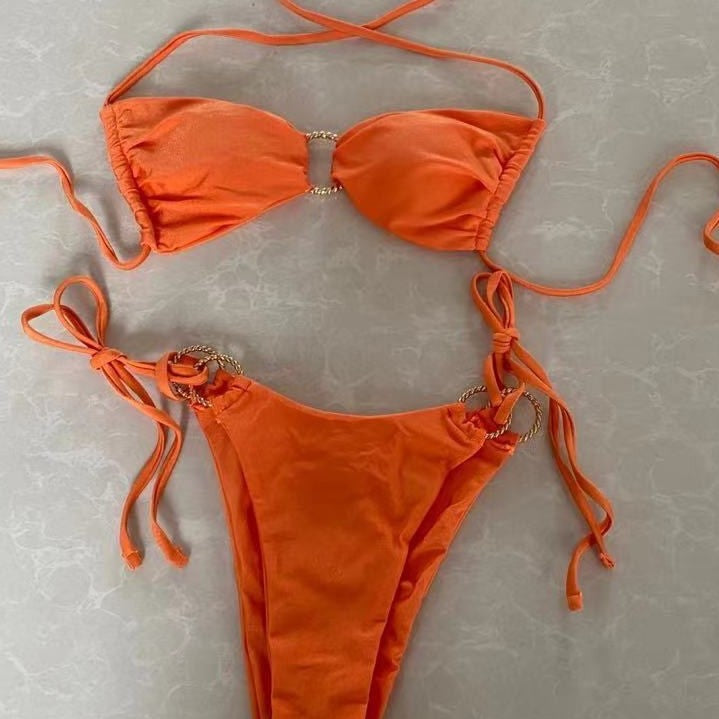 Women's triangle bikini with decorative ring detail Mune Fashion