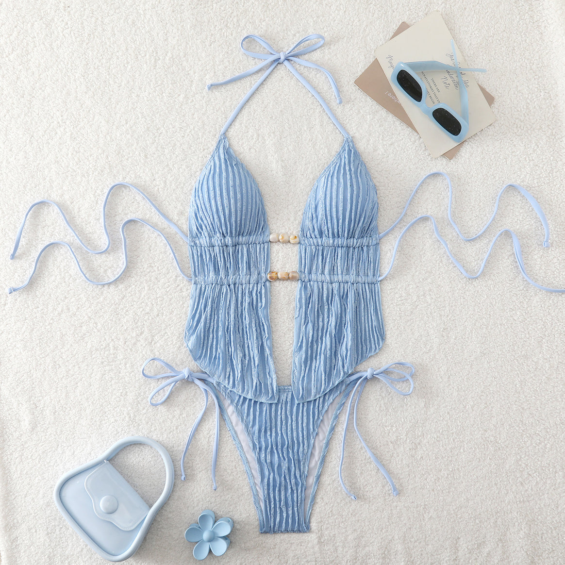 Women One-Piece Swimsuit with Sophisticated Ruffle Design Mune Fashion