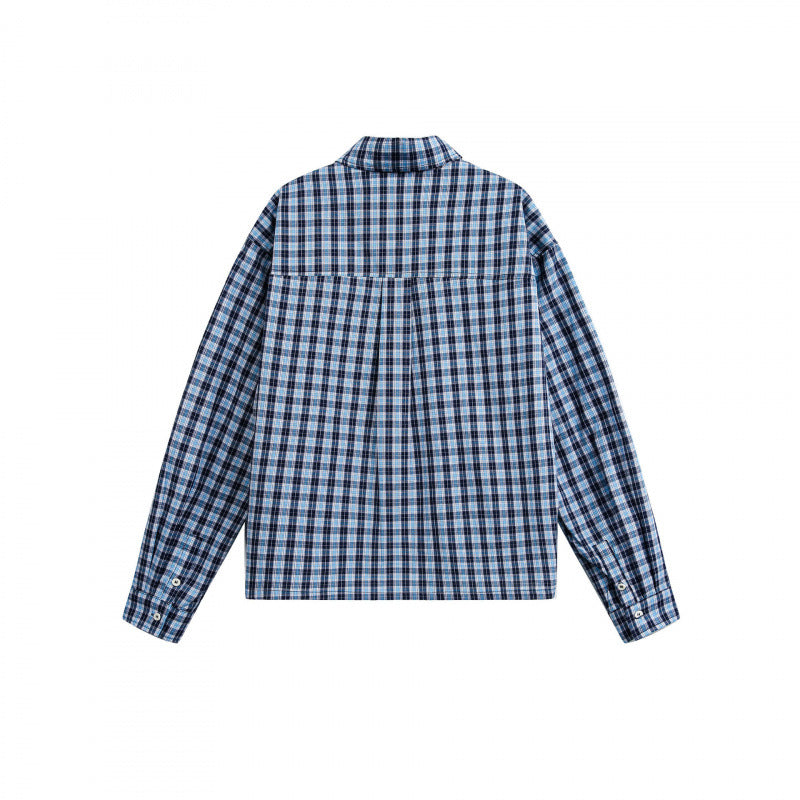 Unisex Checked Overshirt in Boxy Cut with Continuous Button Placket and Chest Pocket Mune Fashion