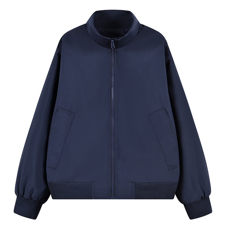 Men's lightweight bomber jacket with stand-up collar, elastic cuffs, and side slip pockets Mune Fashion