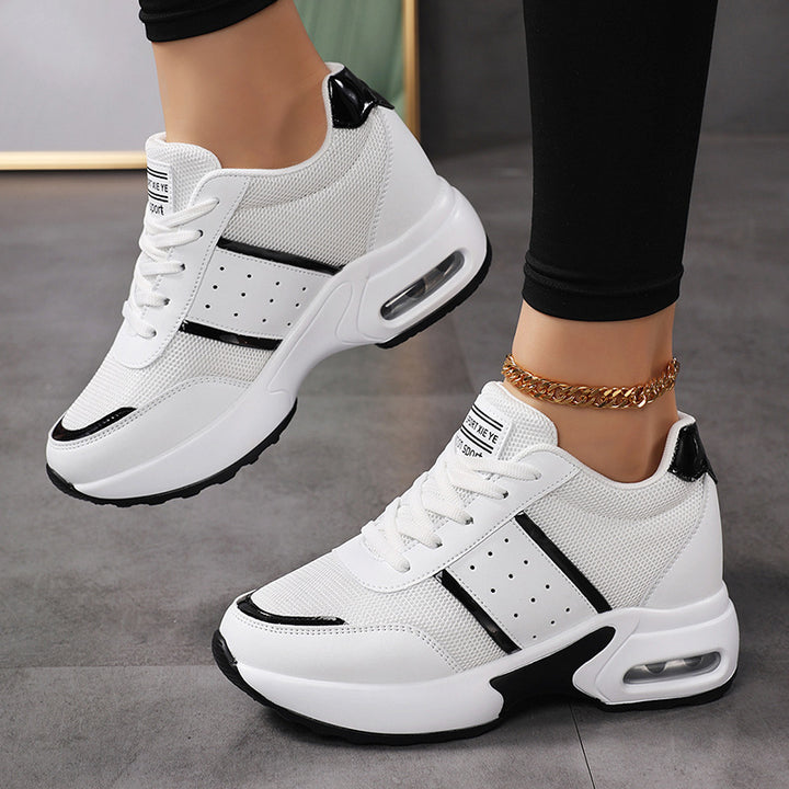 Women's sporty platform sneakers with air-cushion midsole and metallic applications Mune Fashion