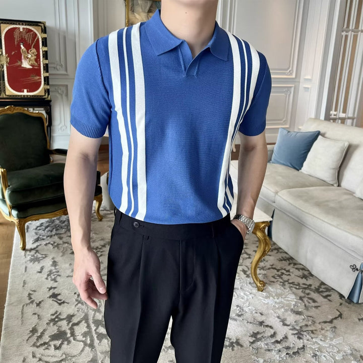 Men's Stylish Polo Shirt with Stripes Mune Fashion