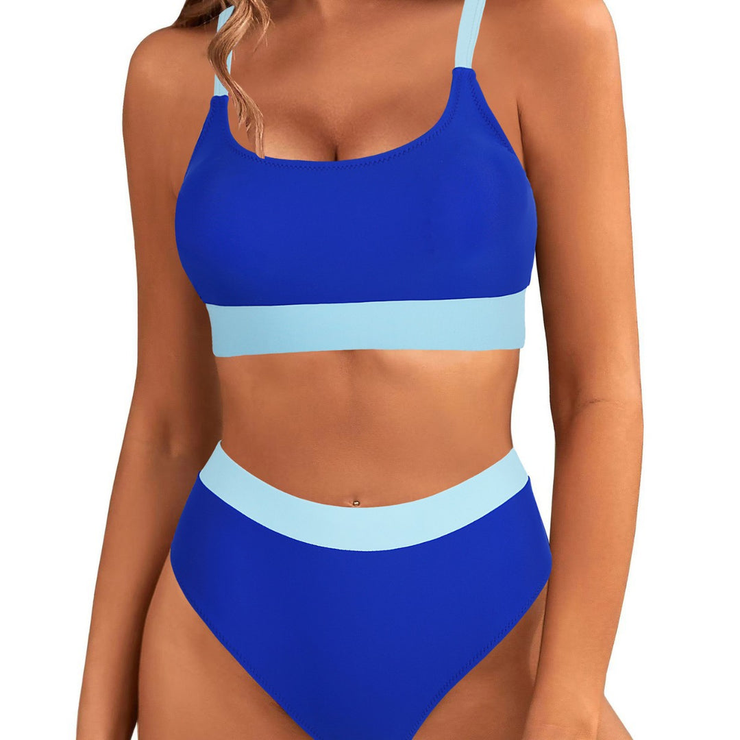 Women’s bikini set with color-blocking design and high waist Mune Fashion