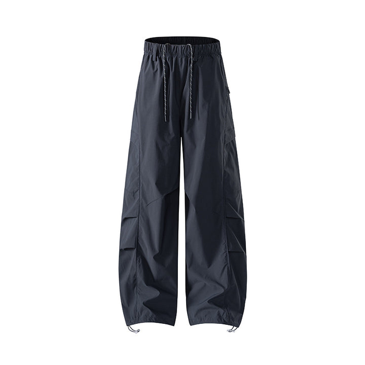 Men's Tech Cargo Pants made of wind and water-repellent nylon with elastic waistband & multifunctional pockets Mune Fashion