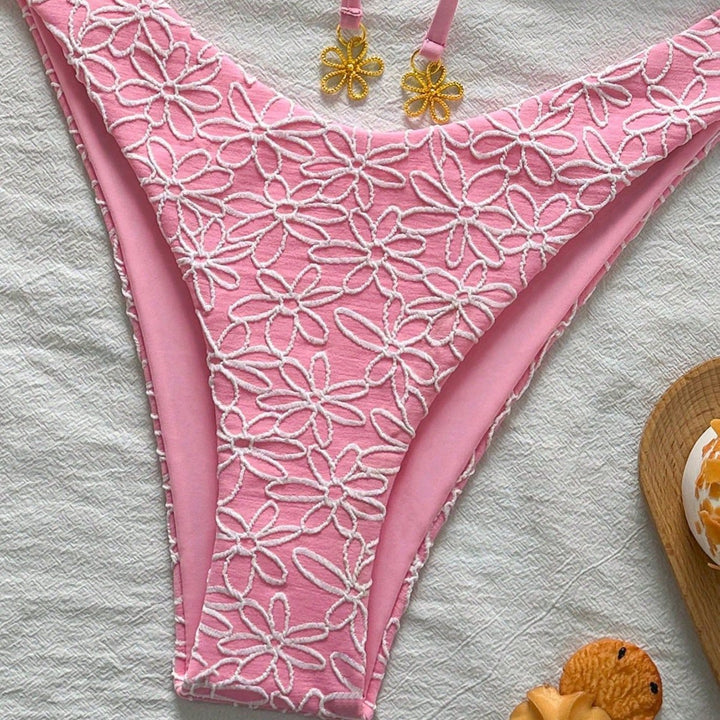 Women's bandeau bikini with floral appliqués Mune Fashion
