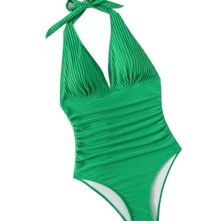 Women's One-Piece Swimsuit with Trendy Ribbed Design Mune Fashion