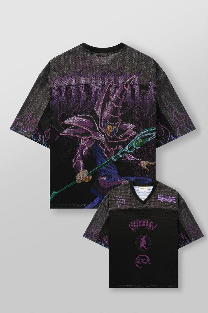 Unisex nan breathable mesh jersey with large area anime print and V-neck Mune Fashion