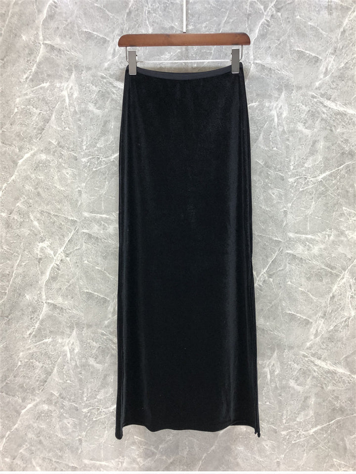 Ladies Elegant Maxi Skirt Made of Shimmering Material Mune Fashion