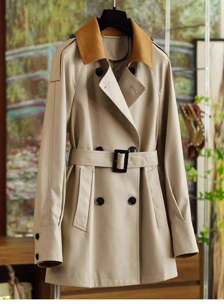 Women's elegantly tailored trench coat with a belted waist Mune Fashion