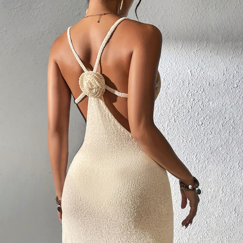 Women fitted summer max dress with exciting side slit Mune Fashion