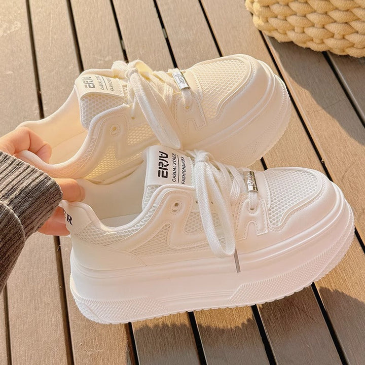 Women Chunky Sneakers with breathable mesh upper and comfortable platform sole Mune Fashion