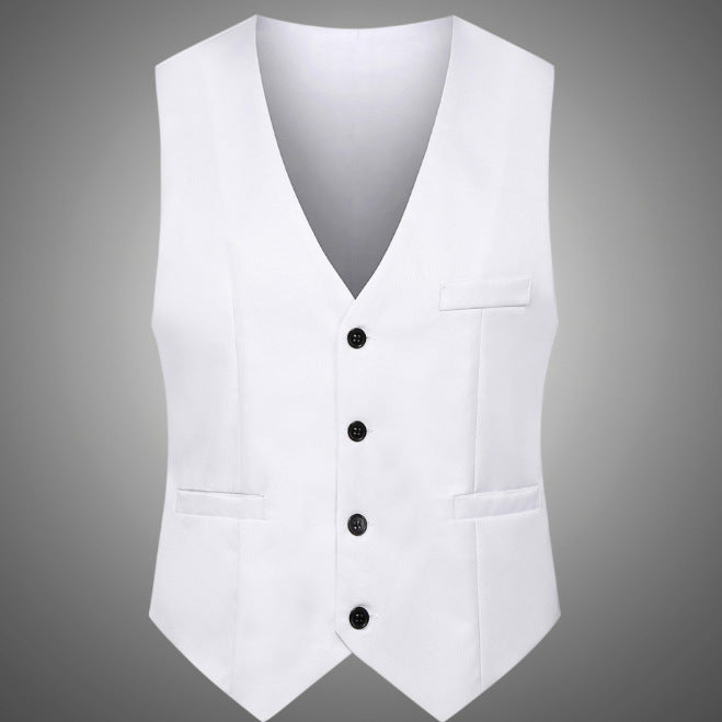 Men's Elegant Business Vest with V-Neck and Tailored Silhouette Mune Fashion
