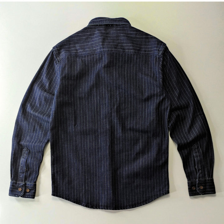 Men's Checkered Denim Shirt Jacket Mune Fashion