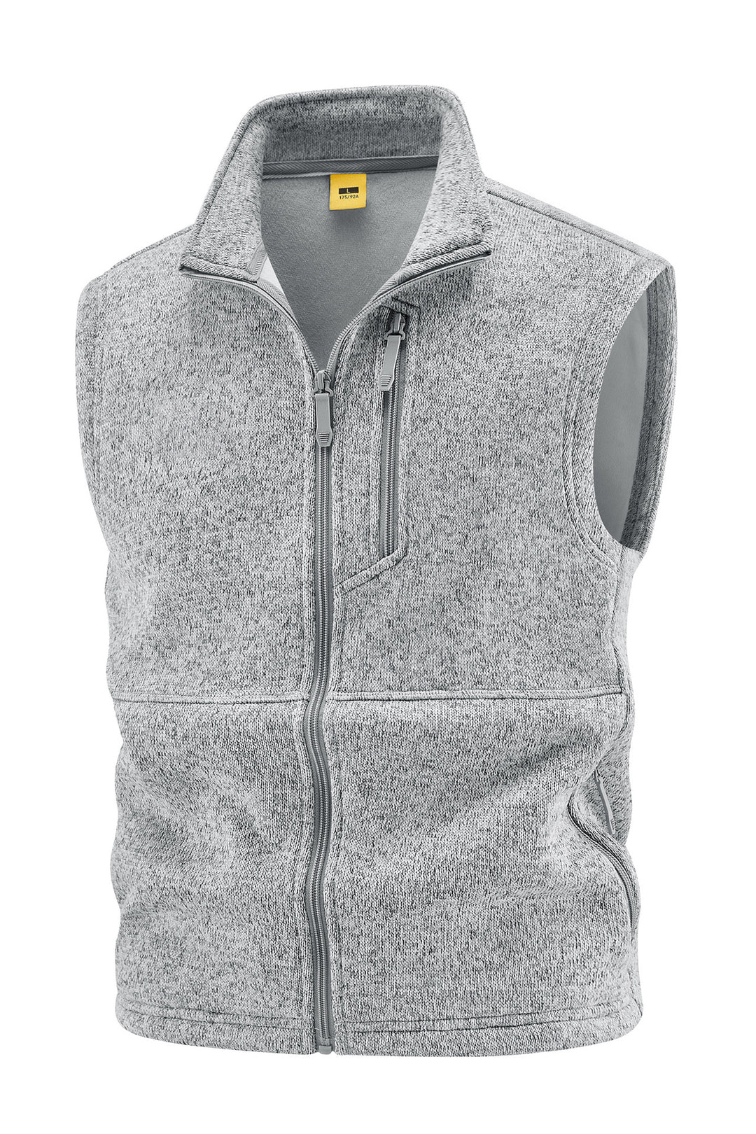 Men's fleece vest with high stand collar, chest zipper and side pockets Mune Fashion
