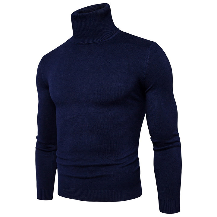 Men's narrow fitting turtleneck sweater made of fine knit Mune Fashion