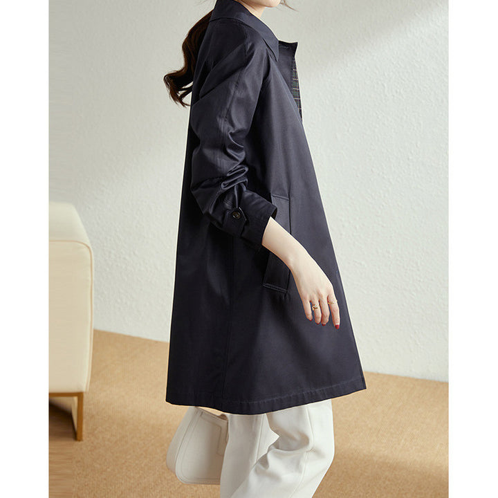Women's Stylish Trench Jacket with Chic Collar and Practical Pockets Mune Fashion