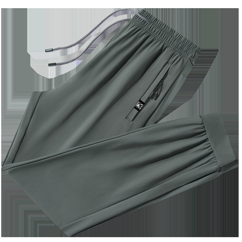 Men's urban performance joggers with elastic drawstring waistband, concealed zipper pocket, and straight leg Mune Fashion