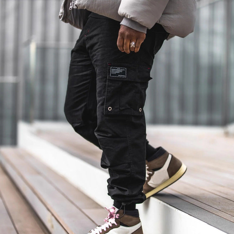 Men's nan urban Utility Jogger with buttoned cargo pockets and adjustable ankle drawstring Mune Fashion