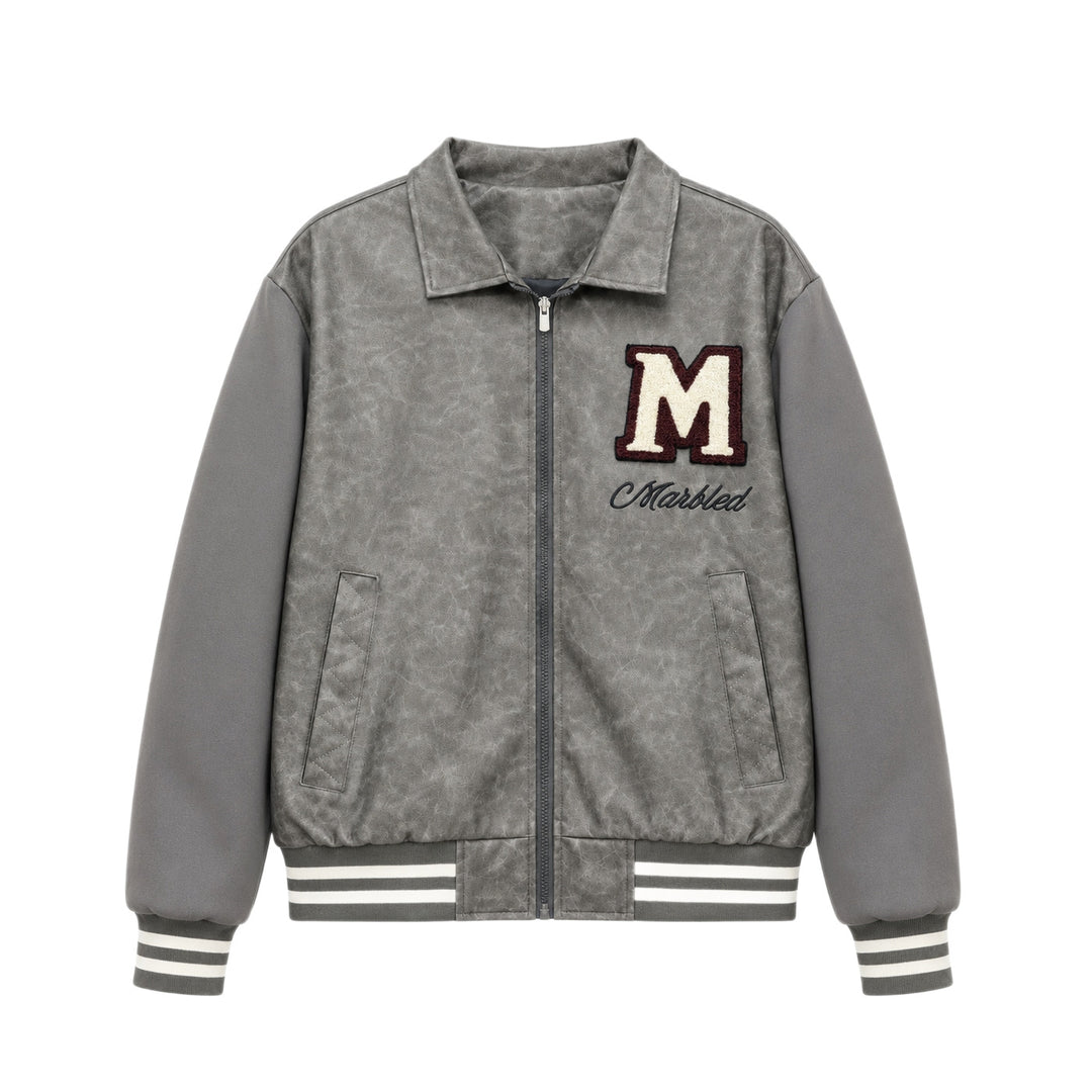Men's Fashionable Bomber Jacket with Embroidery Details Mune Fashion
