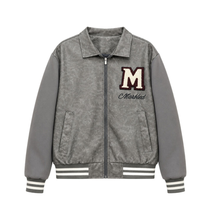 Men's Fashionable Bomber Jacket with Embroidery Details Mune Fashion