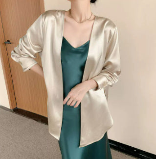 Women's Satin Robe Mune Fashion