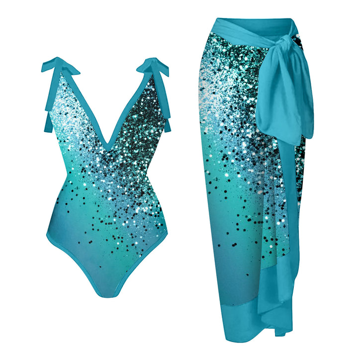 Women's Swimwear Set with Stylish Wrap Skirt Mune Fashion